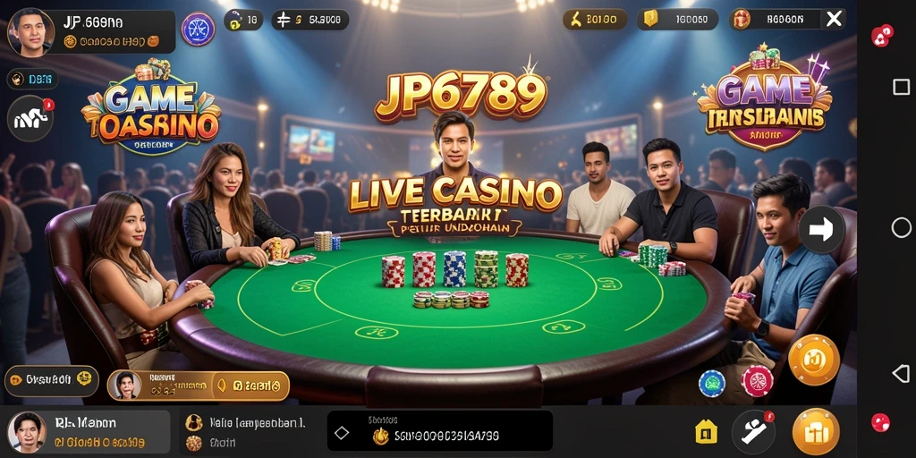 Screenshot gameplay Live Casino menunjukkan suasana mendebarkan di <strong>JP6789</strong>.