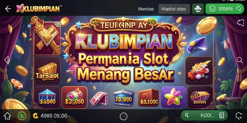 Screenshot gameplay KLUBIMPIAN menampilkan slot yang penuh warna.