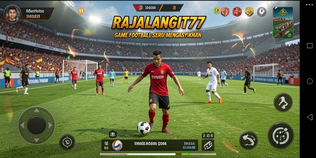 Tampilan menarik gameplay Football dalam RAJALANGIT77.