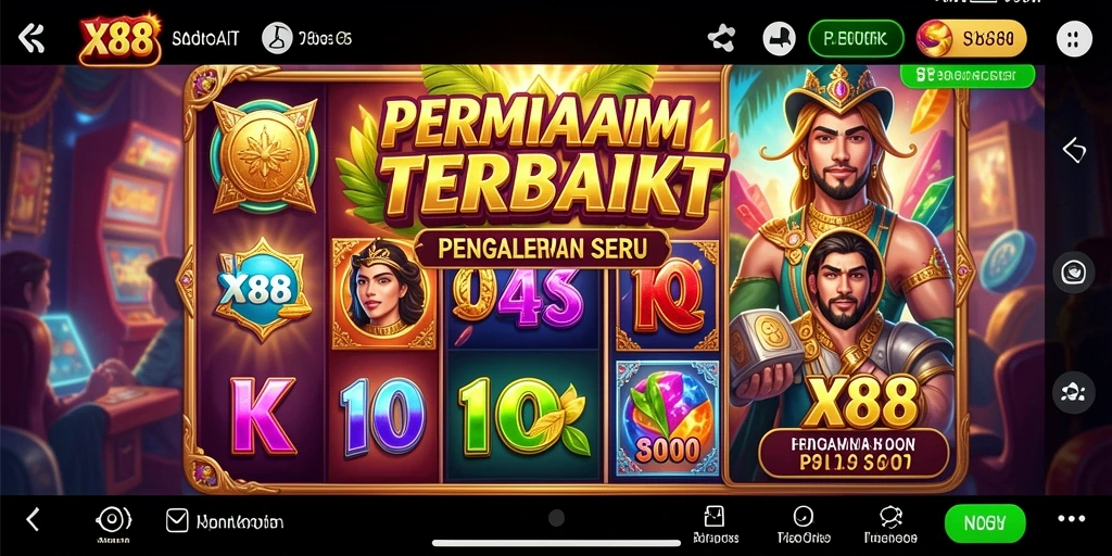 Tampilan menarik dari gameplay Slot di X88 yang penuh warna.
